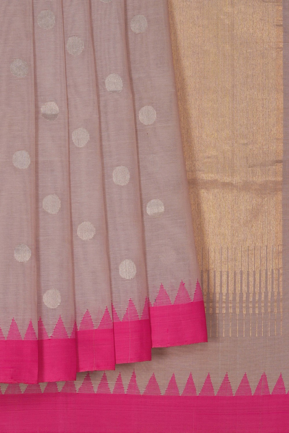 Image of Ponduru Cotton Off-White Saree