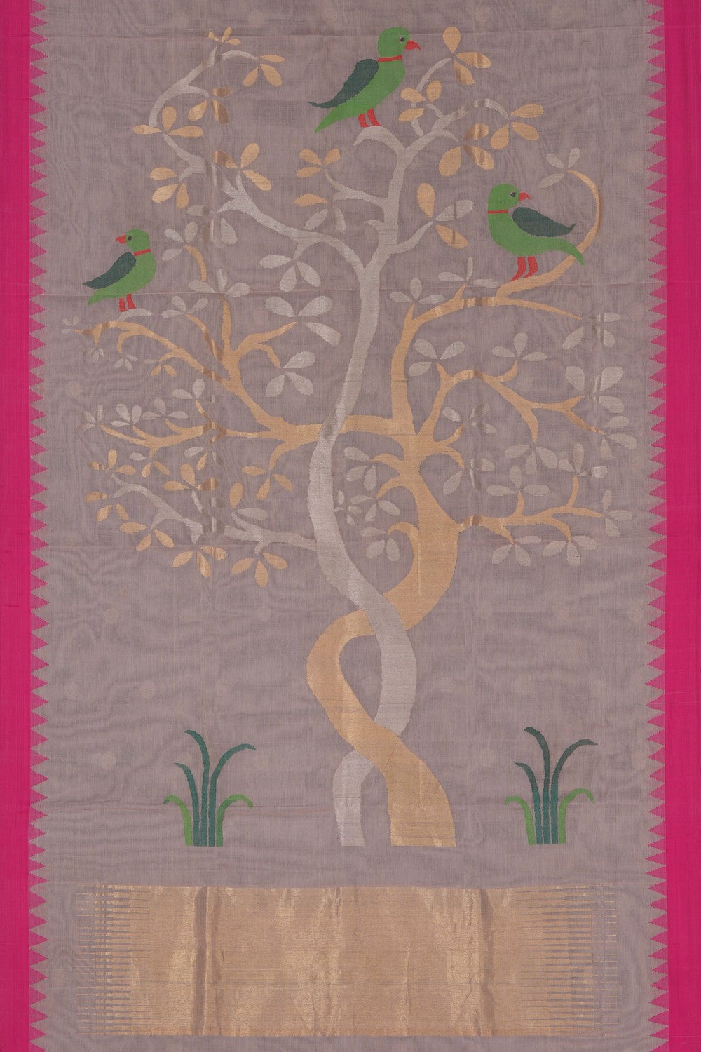 Image of Ponduru Cotton Off-White Saree