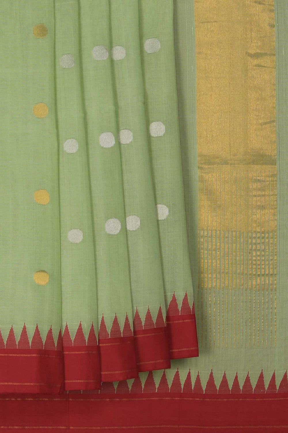 Image of Ponduru Cotton Green Saree