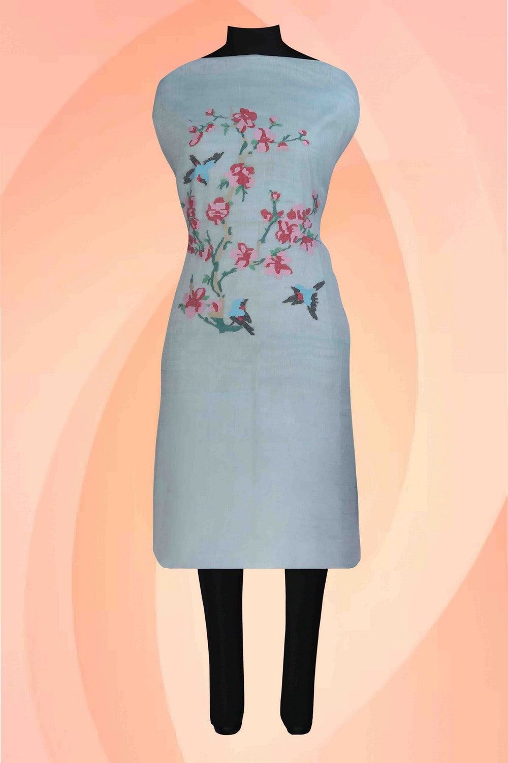 Image of Ponduru handspun handwoven cotton Kurta Fabric (1 Pcs)