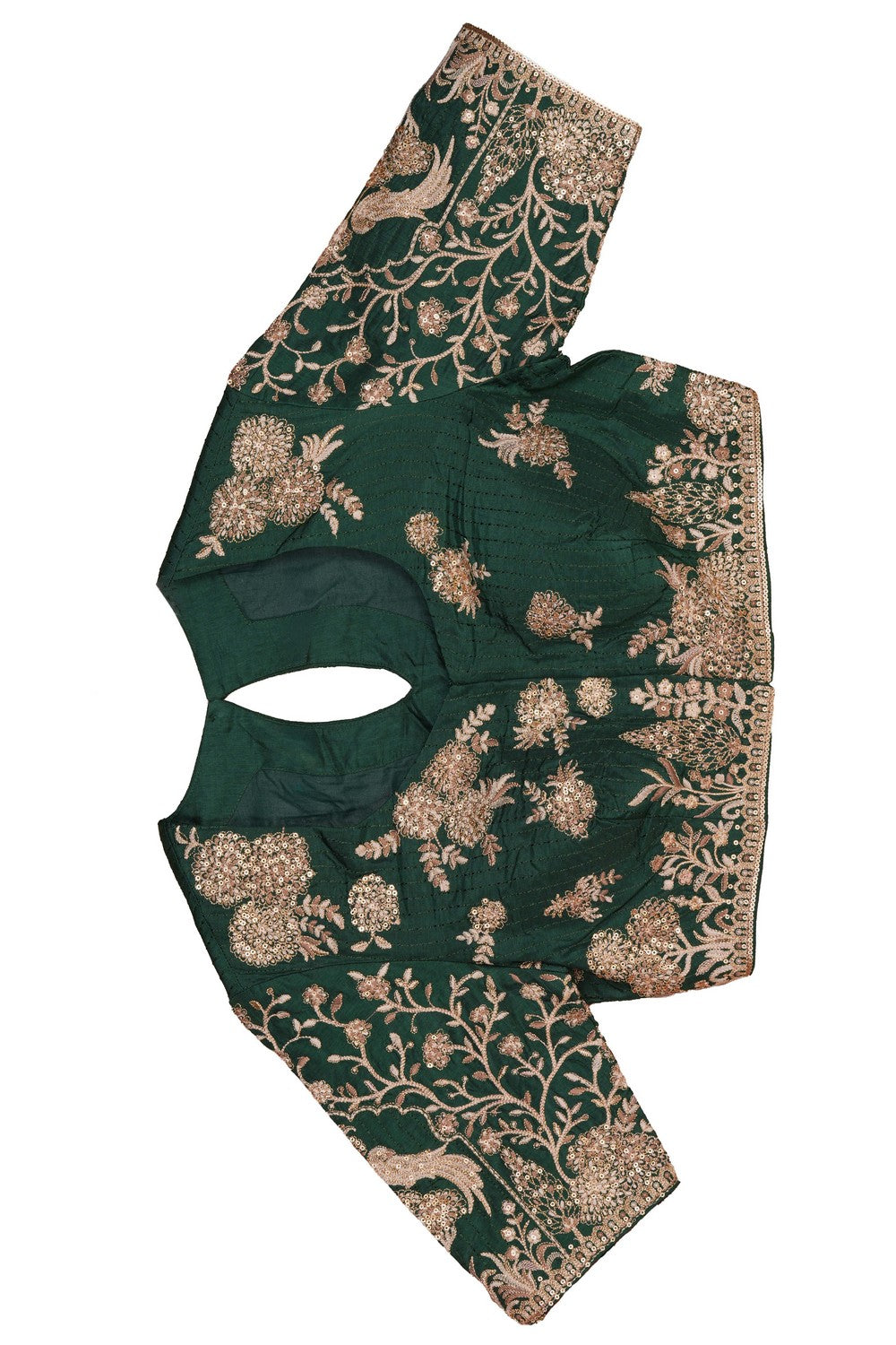 Image of Spring Green Saree with Zari-Woven Motifs