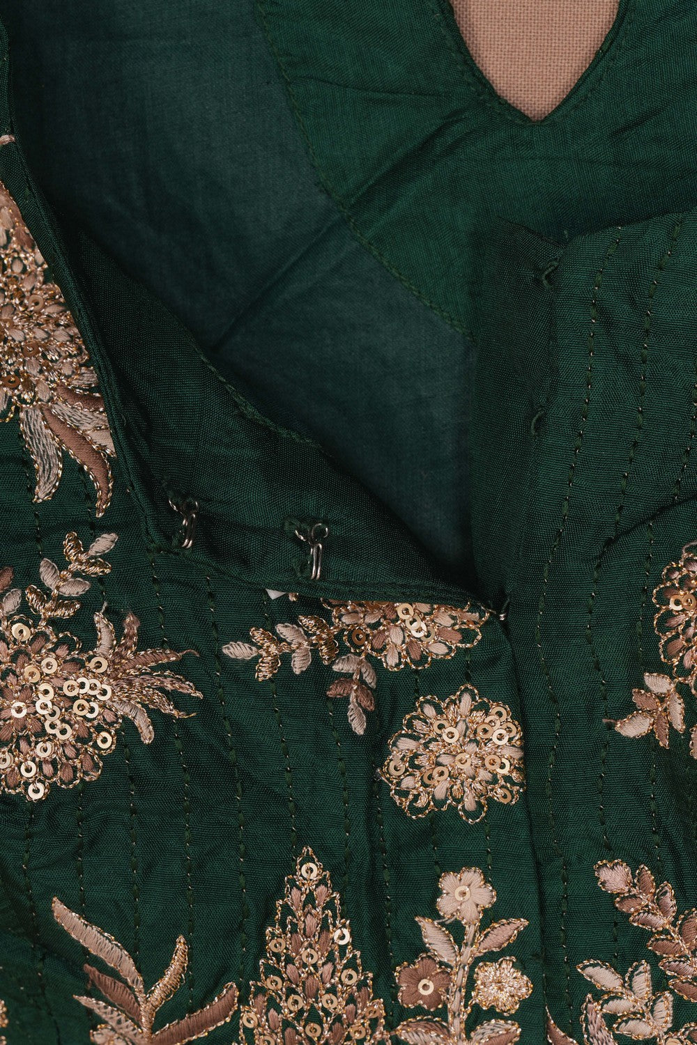 Image of Spring Green Saree with Zari-Woven Motifs