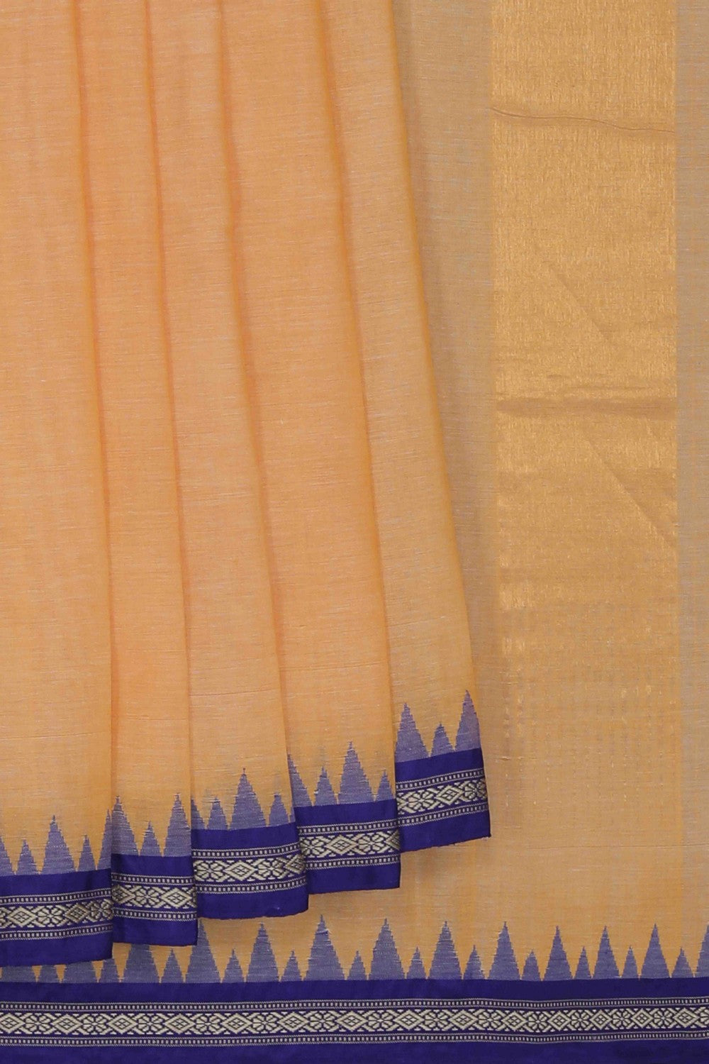 Image of Ponduru Cotton Peach Saree