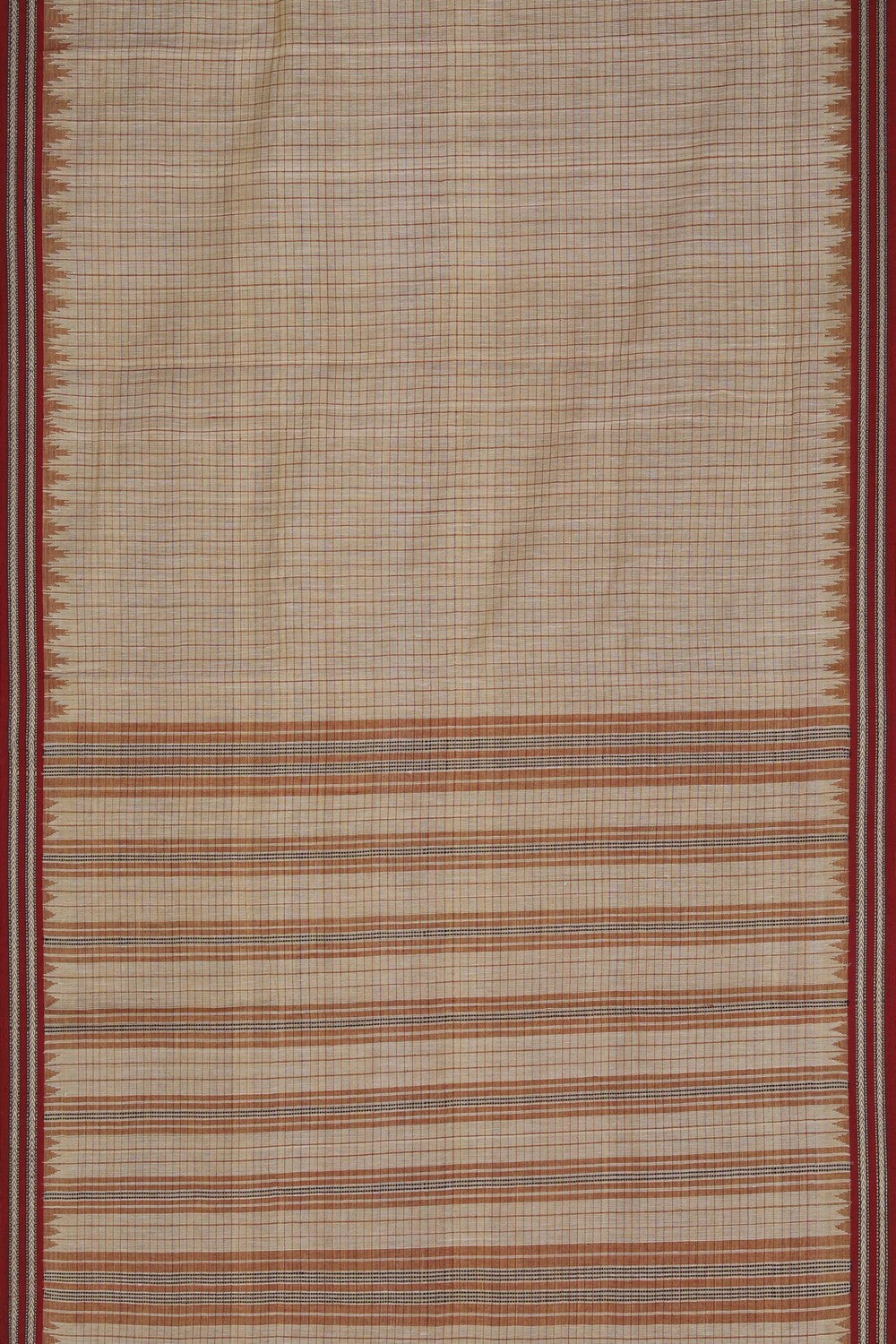 Image of Ponduru Cotton Beige Saree