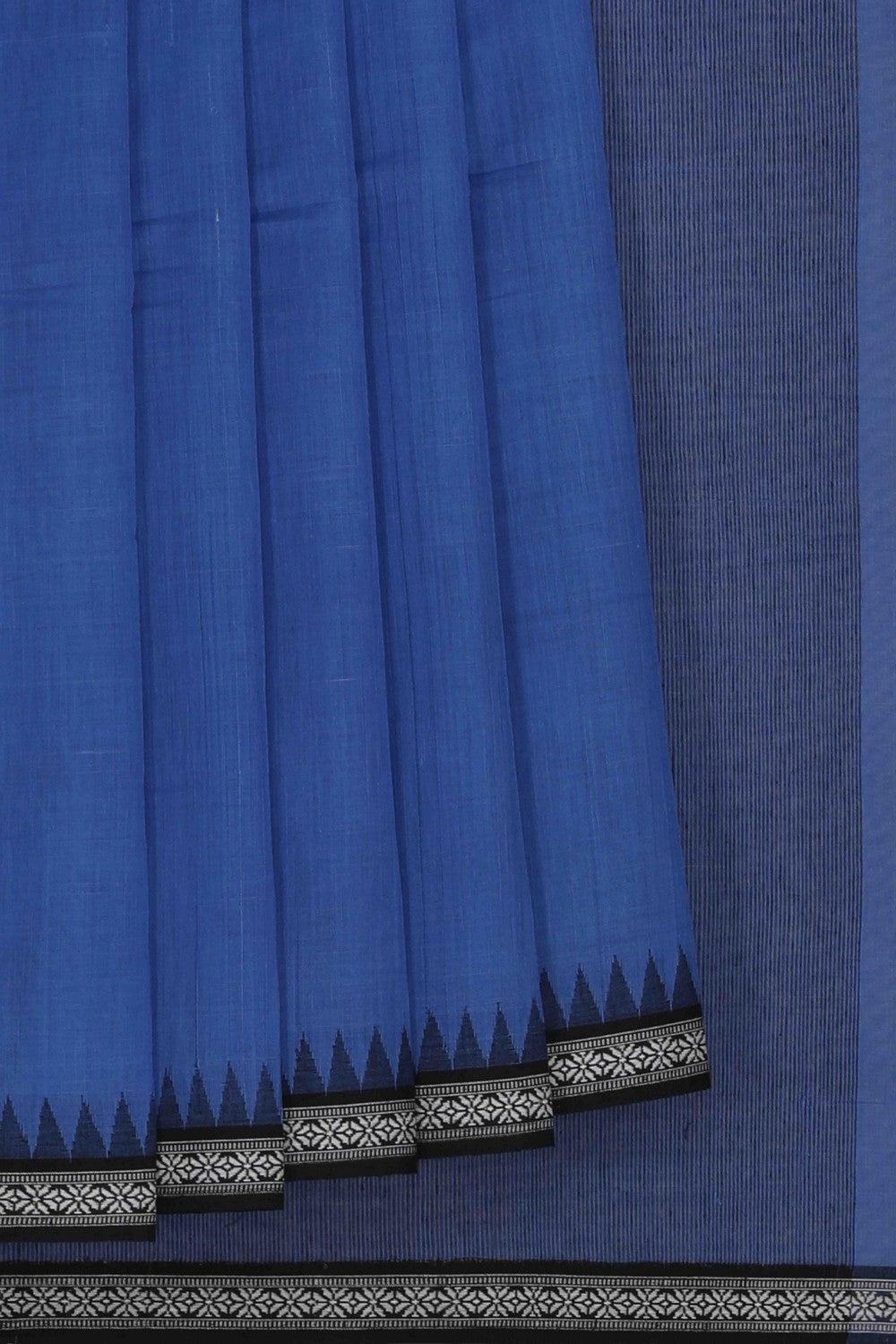 Image of Ponduru Cotton Blue Saree