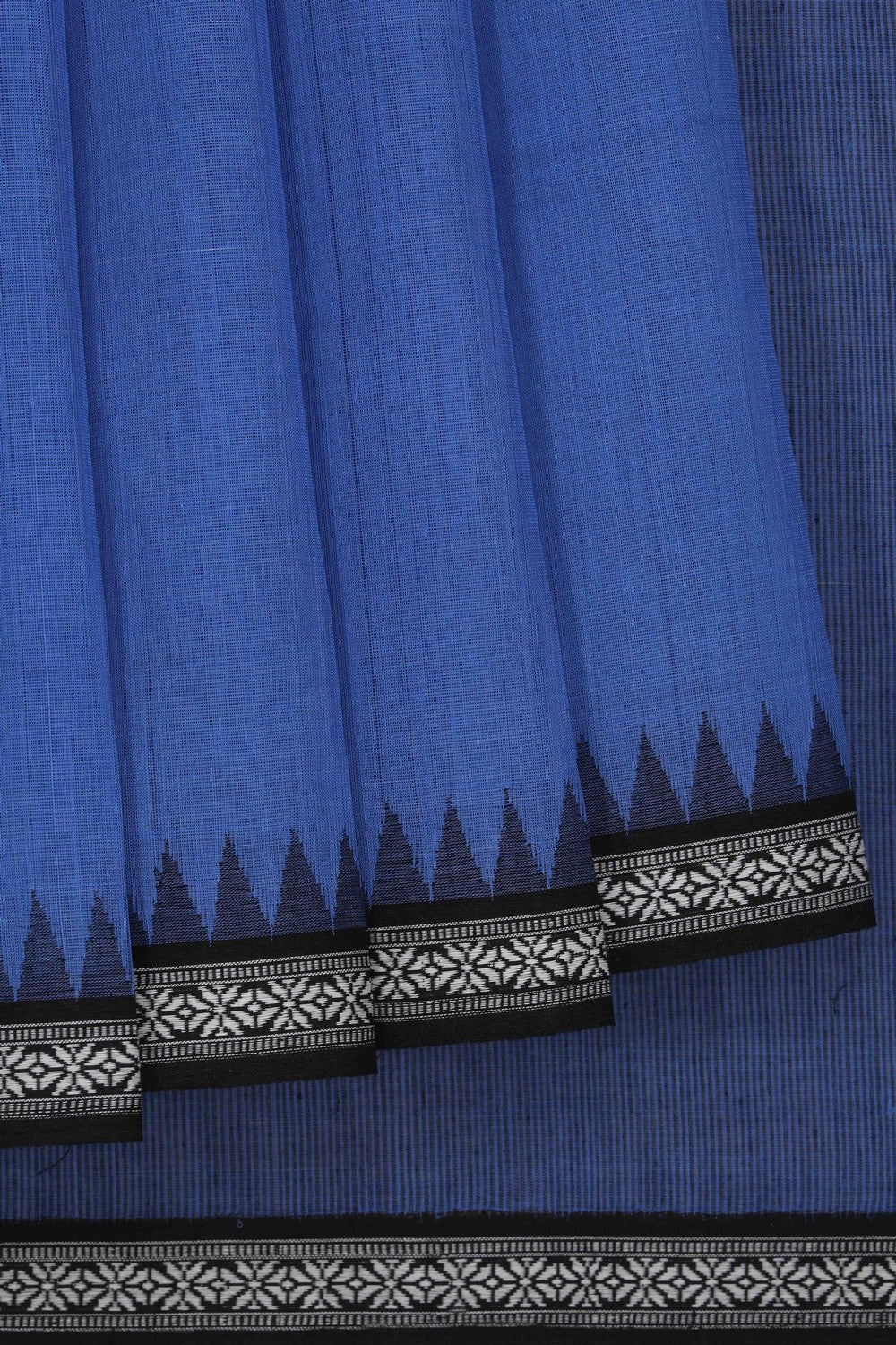 Image of Ponduru Cotton Blue Saree
