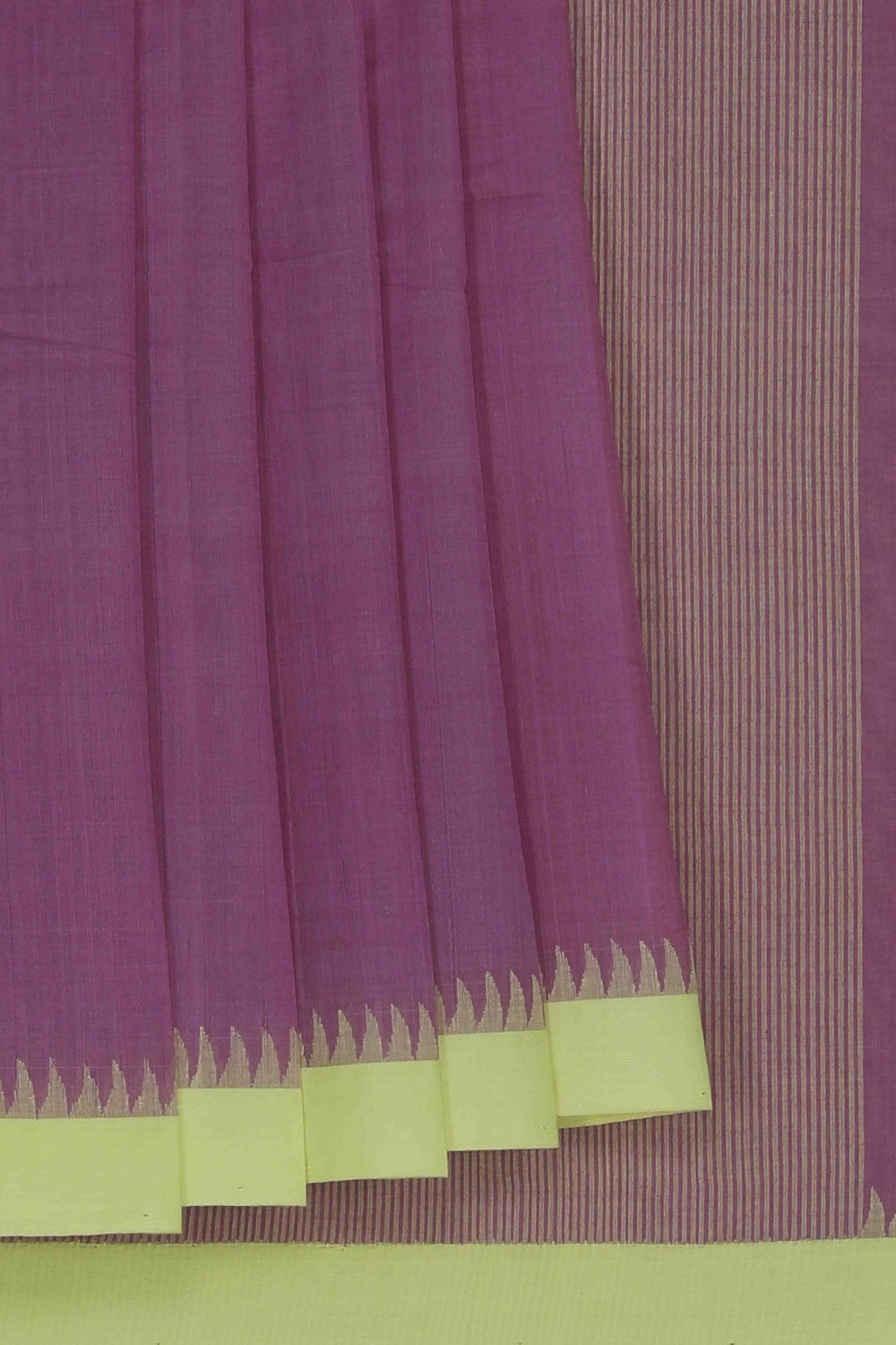 Image of Ponduru Cotton Purple Saree