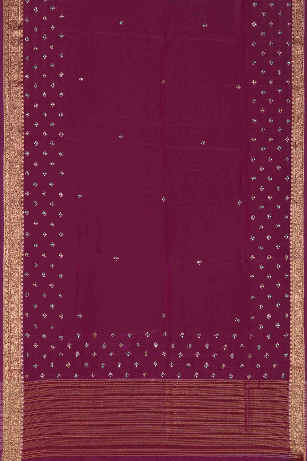Image of Exquisite Pink Shimmering Silk Saree