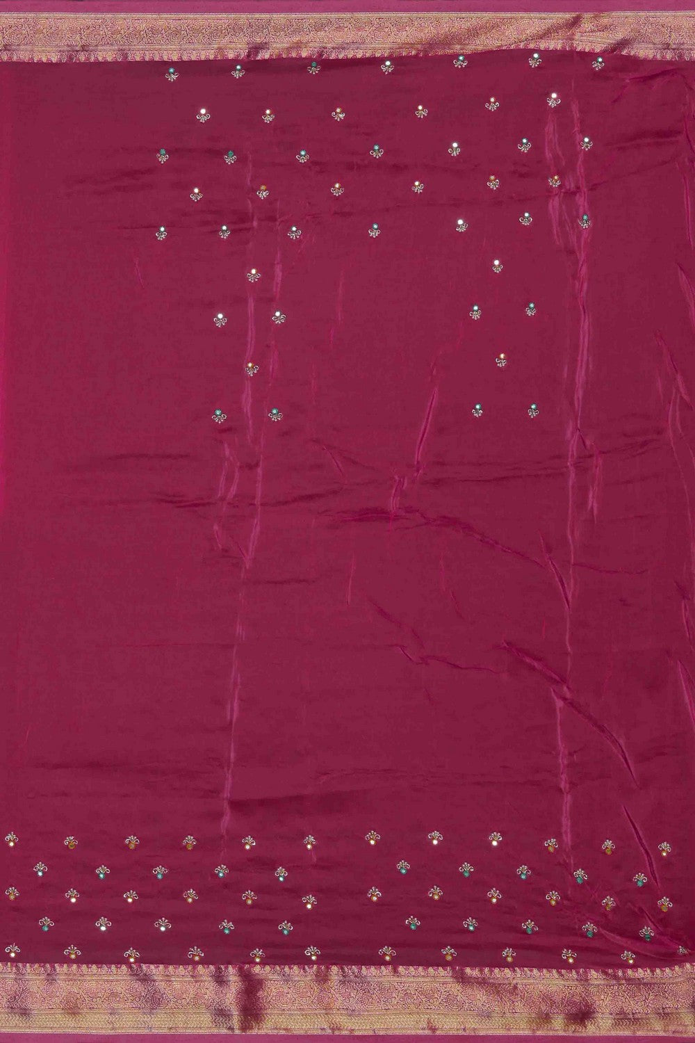 Image of Exquisite Purple Shimmering Silk Saree