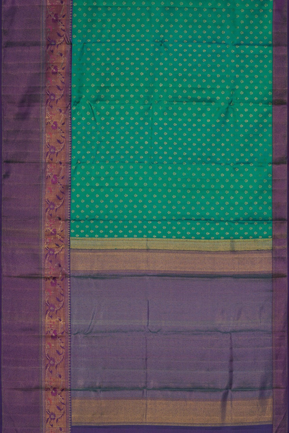 Image of Teal-Green Arani Silk Saree
