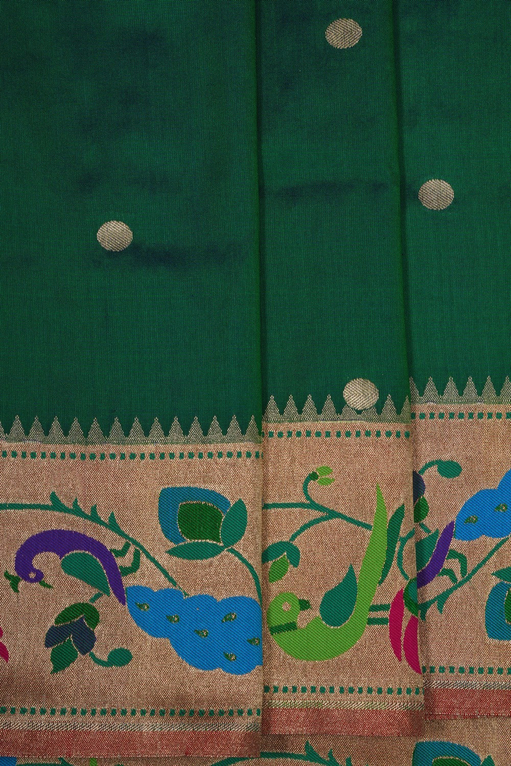 Image of Green Paithani Silk Saree