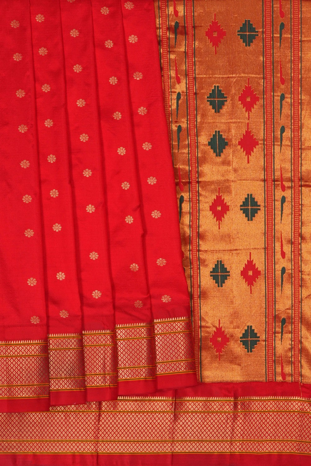 Image of Red Paithani Silk Saree