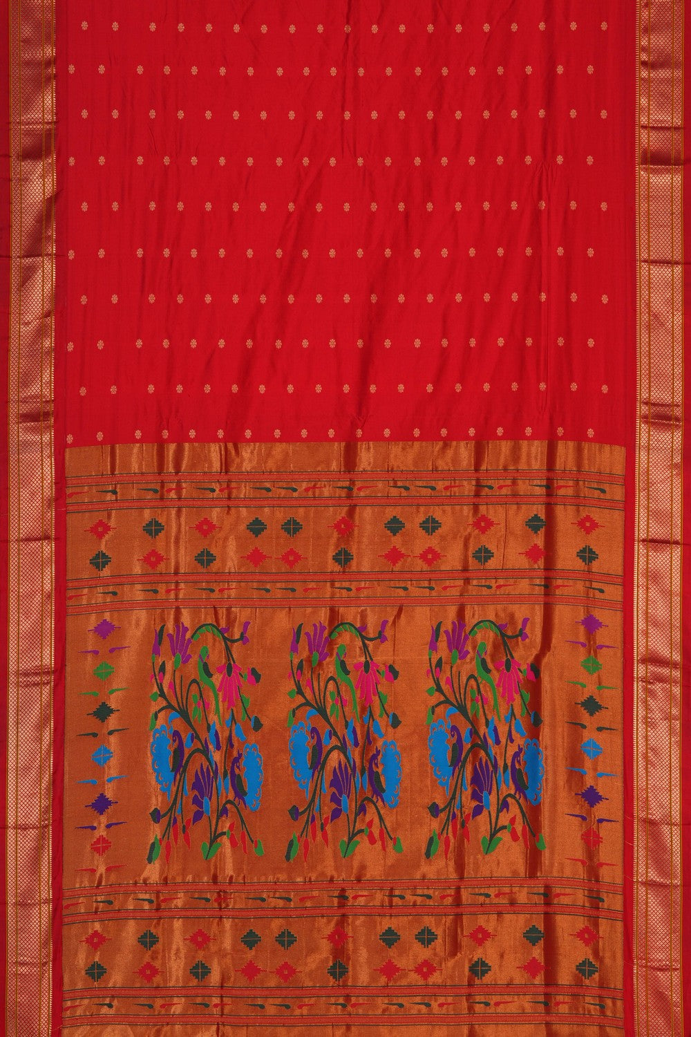 Image of Red Paithani Silk Saree