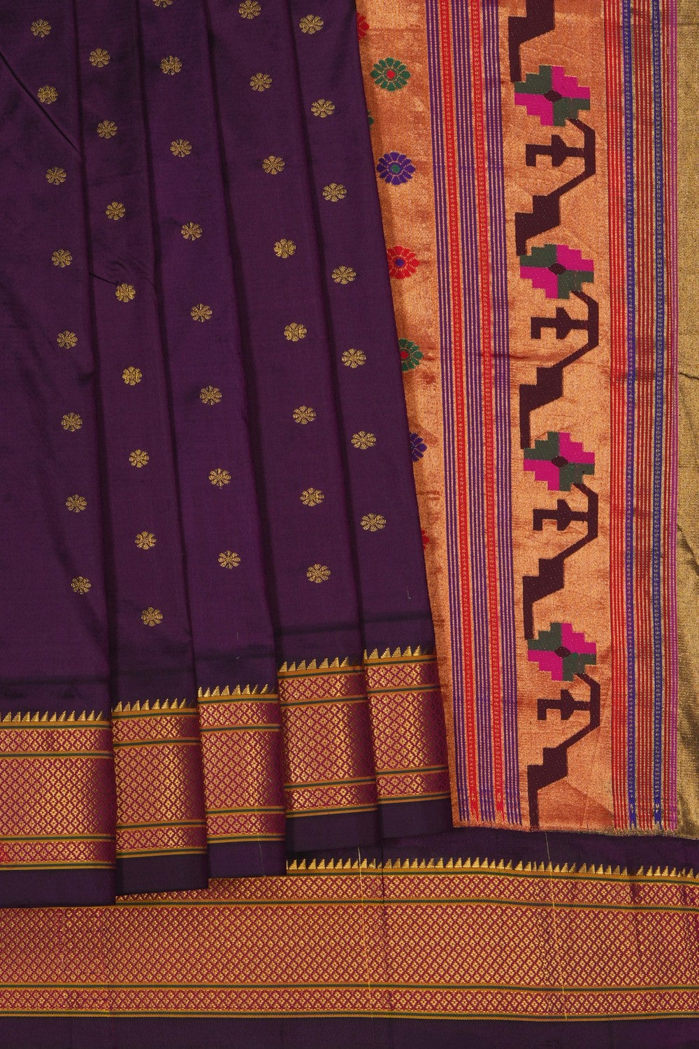 Image of Purple Paithani Silk Saree