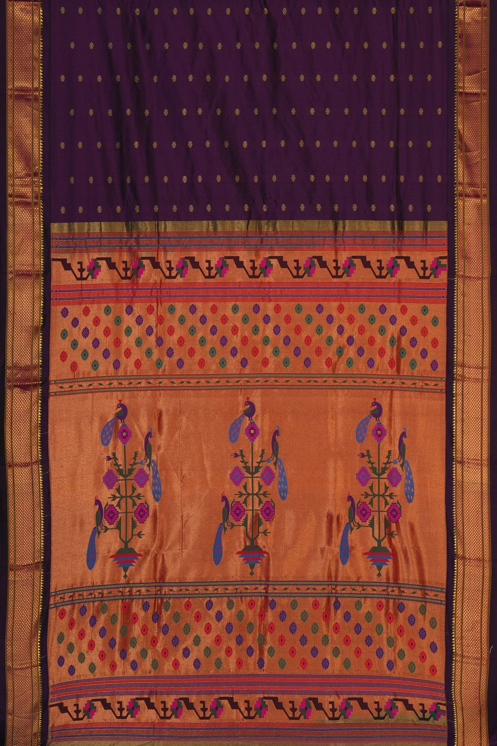 Image of Purple Paithani Silk Saree