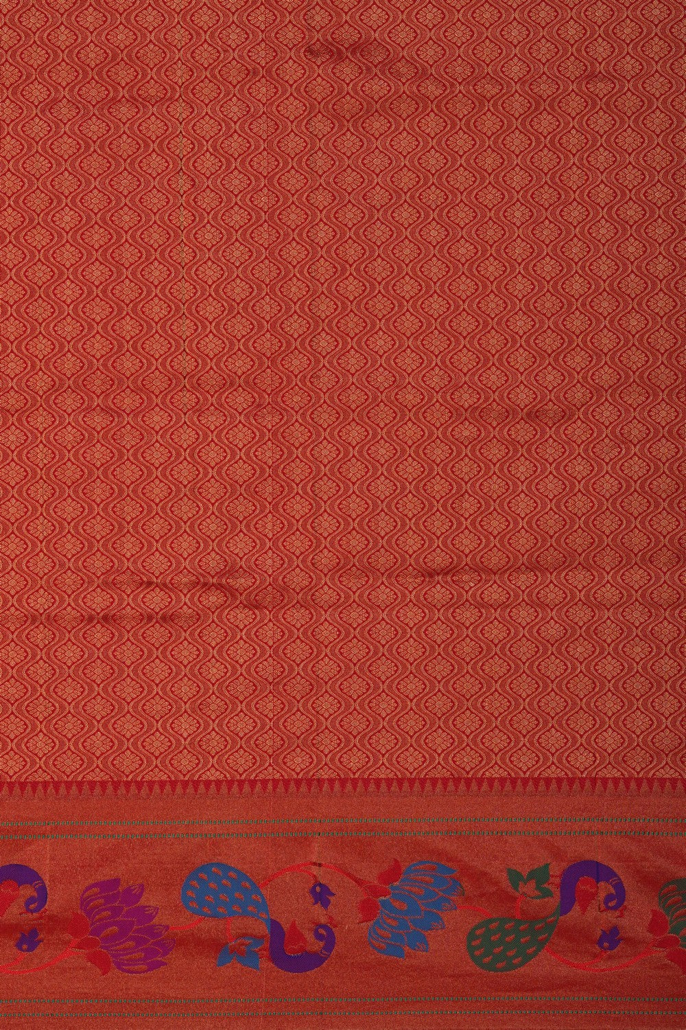 Image of Off-White Paithani Silk Saree