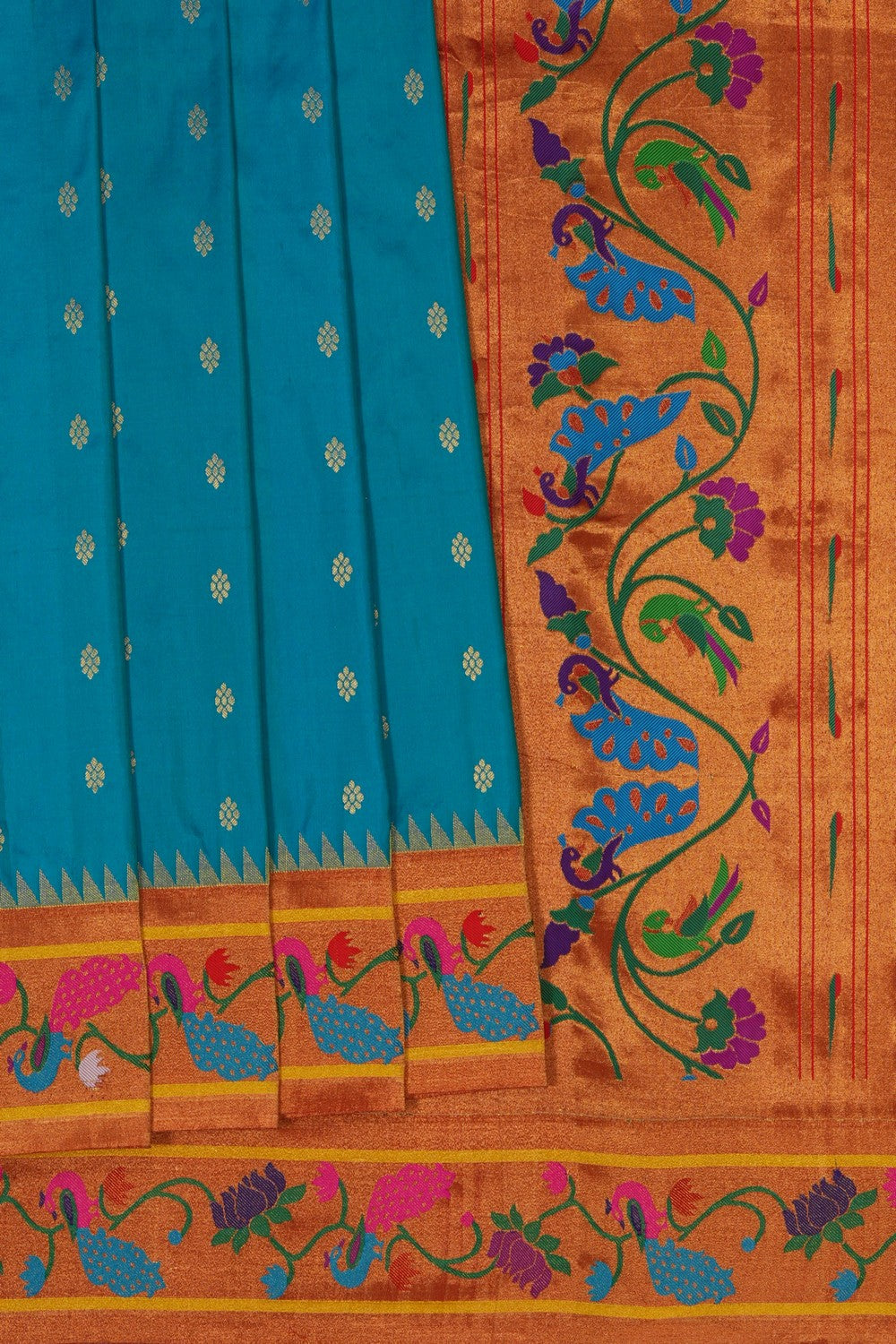 Image of Blue Paithani Silk Saree