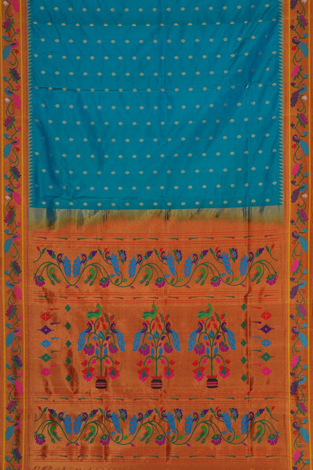 Image of Blue Paithani Silk Saree