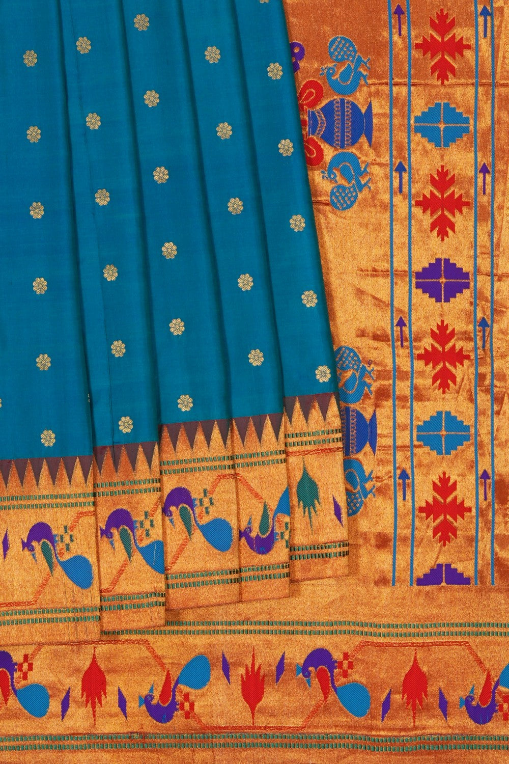 Image of Blue Paithani Silk Saree