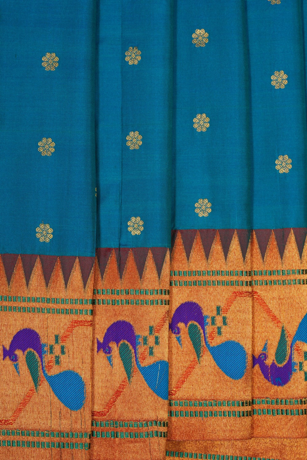 Image of Blue Paithani Silk Saree