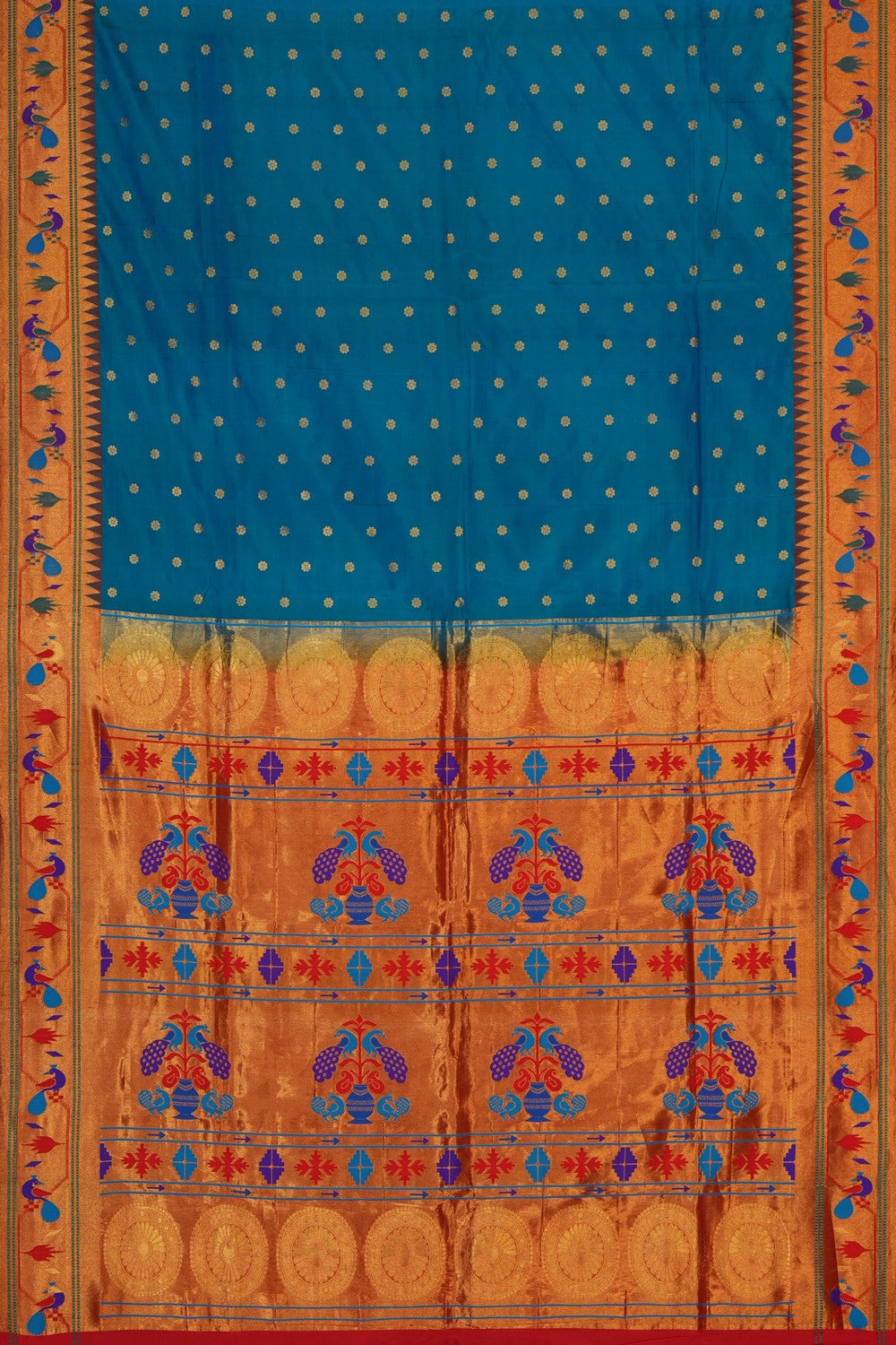 Image of Blue Paithani Silk Saree
