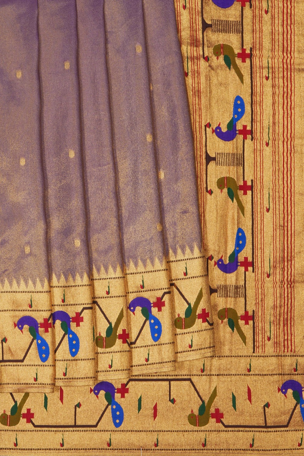 Image of Purple Paithani Tissue Silk Saree