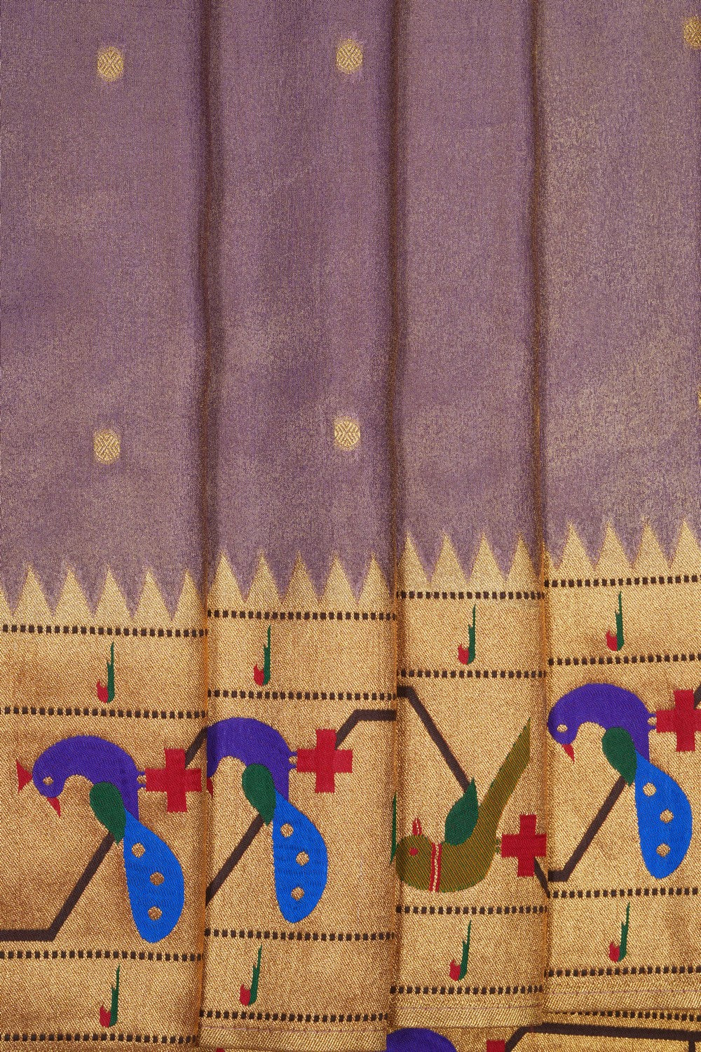 Image of Purple Paithani Tissue Silk Saree