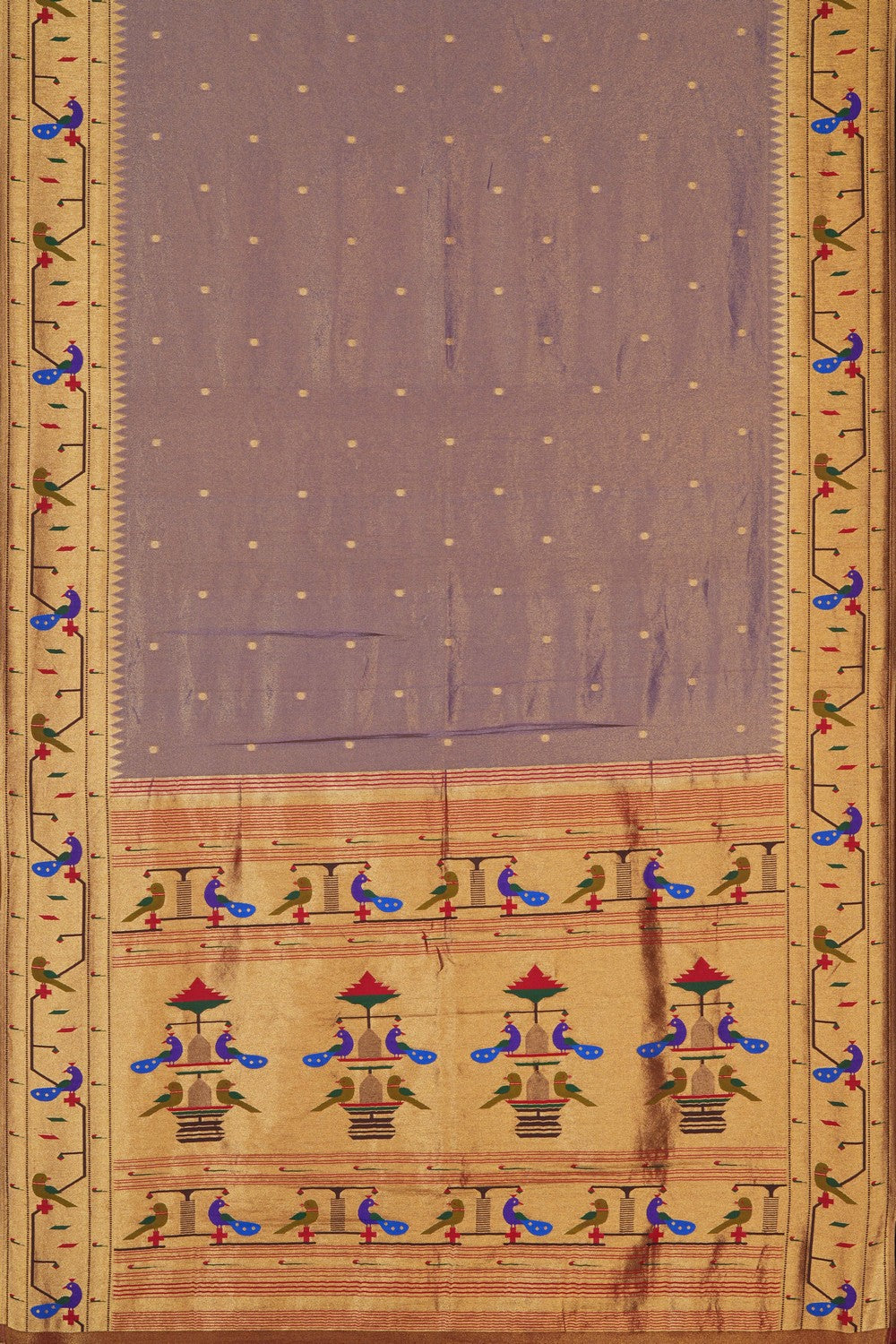 Image of Purple Paithani Tissue Silk Saree