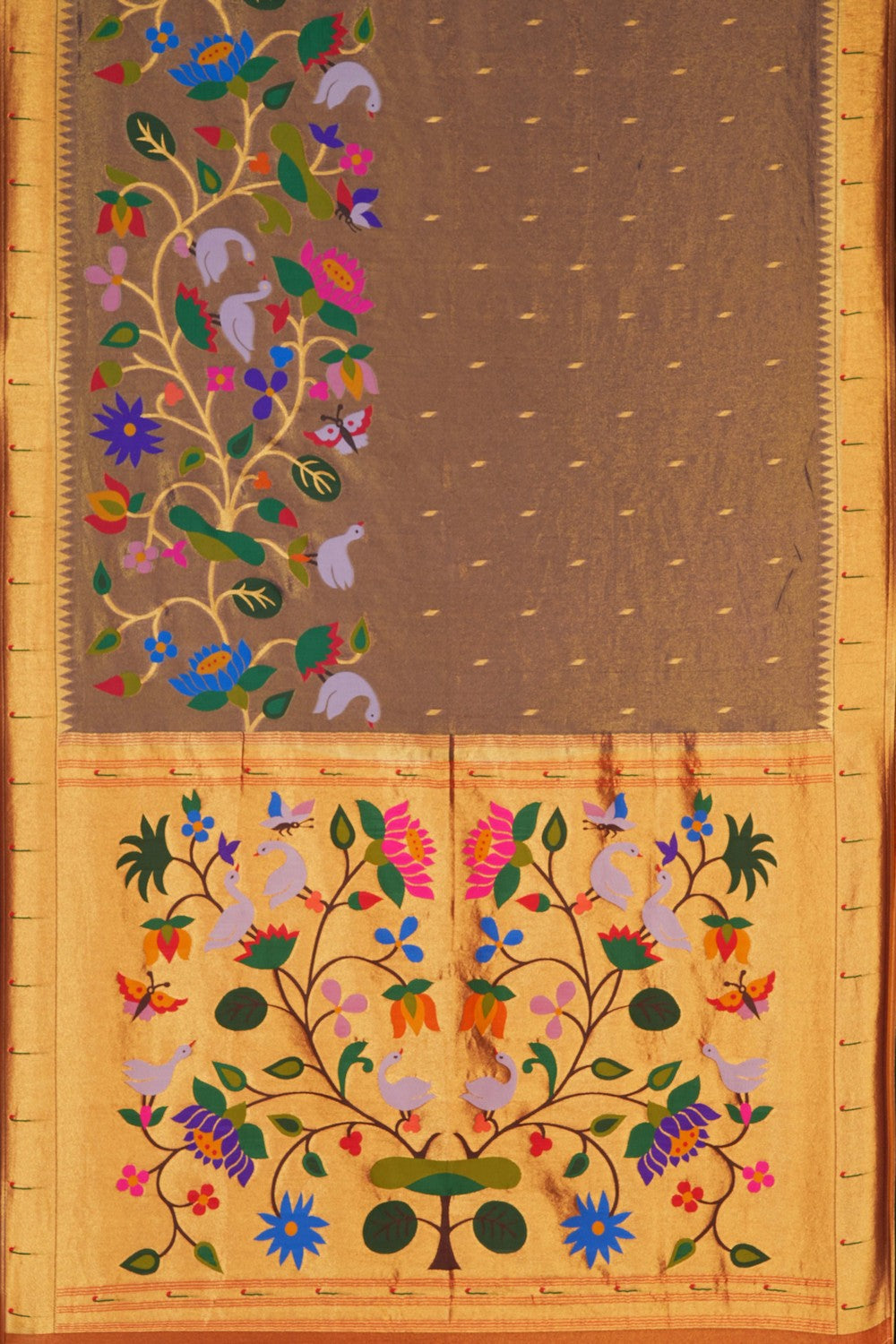Image of Purple Paithani Tissue Silk Saree