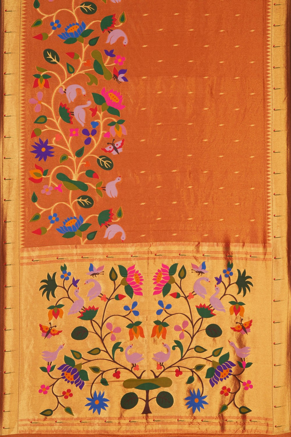 Image of Red Paithani Tissue Silk Saree