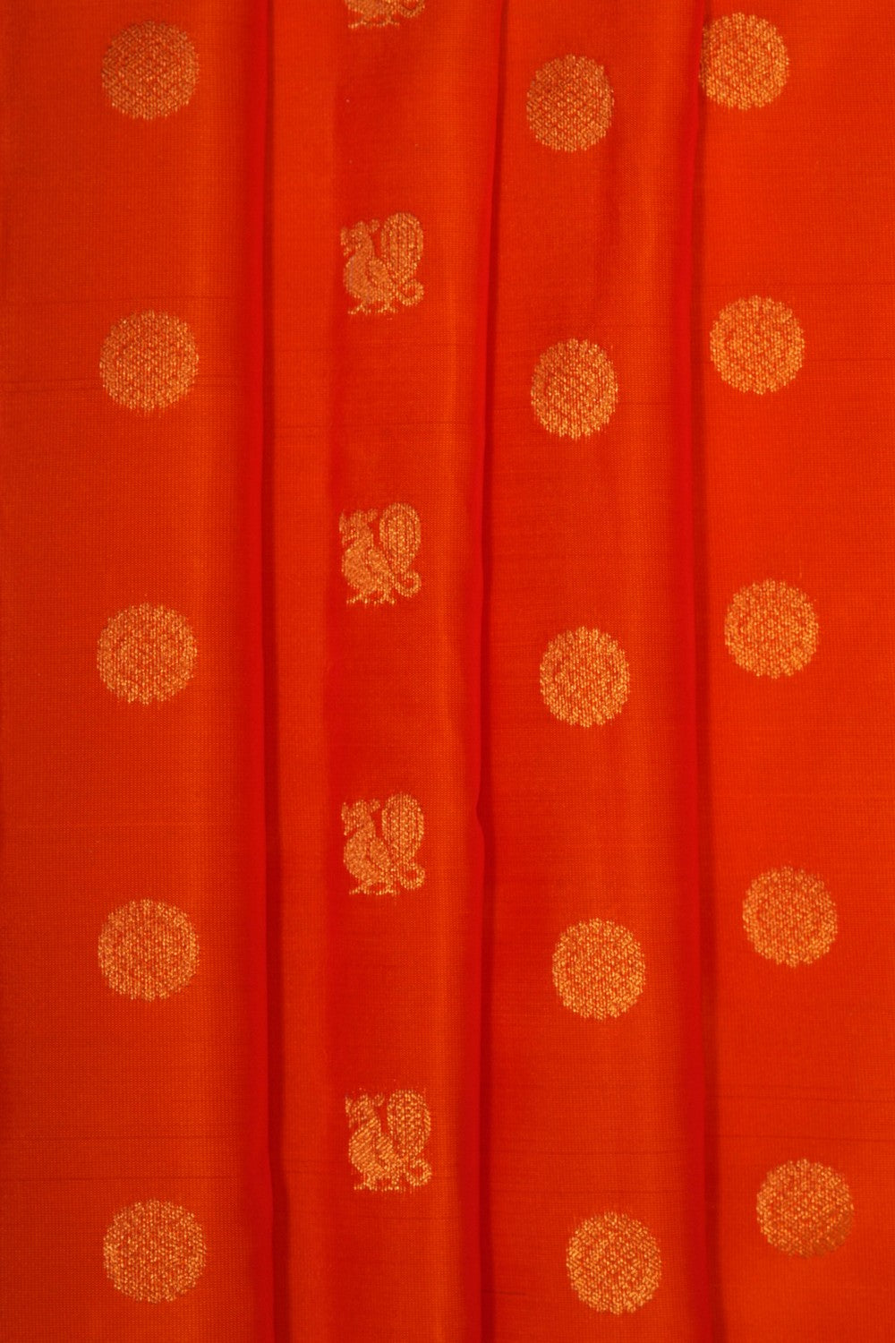 Image of Orange South Silk Saree
