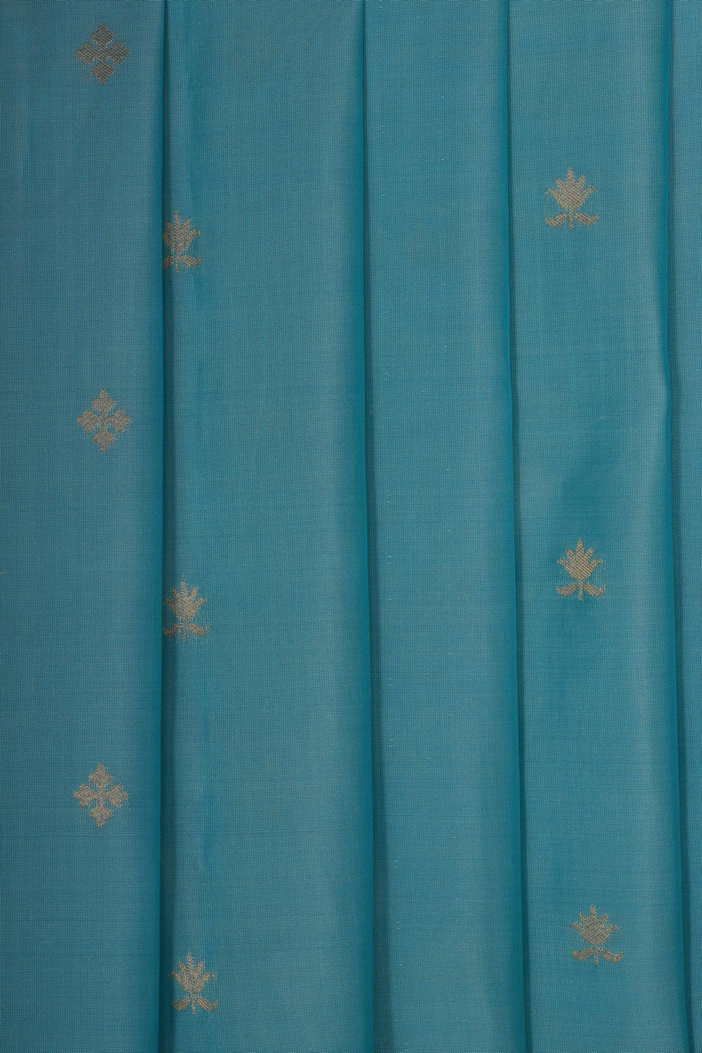 Image of Sea-Blue South Silk Saree