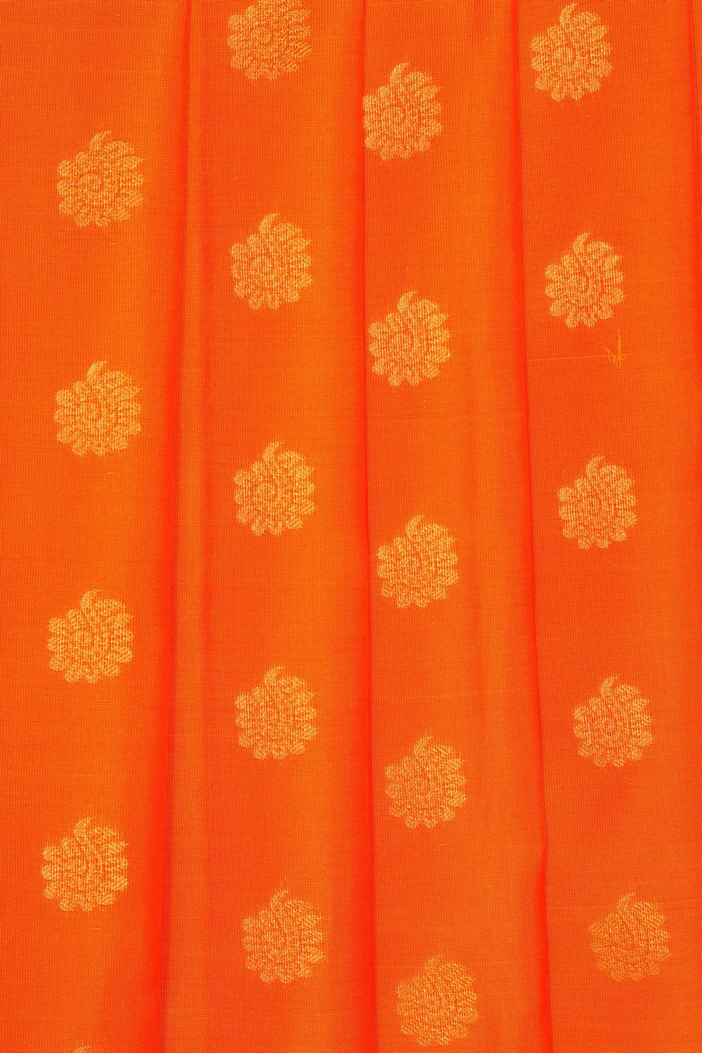 Image of Orange South Silk Saree
