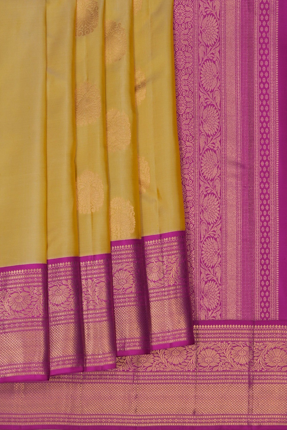 Image of An Ivory Beige South Silk Saree