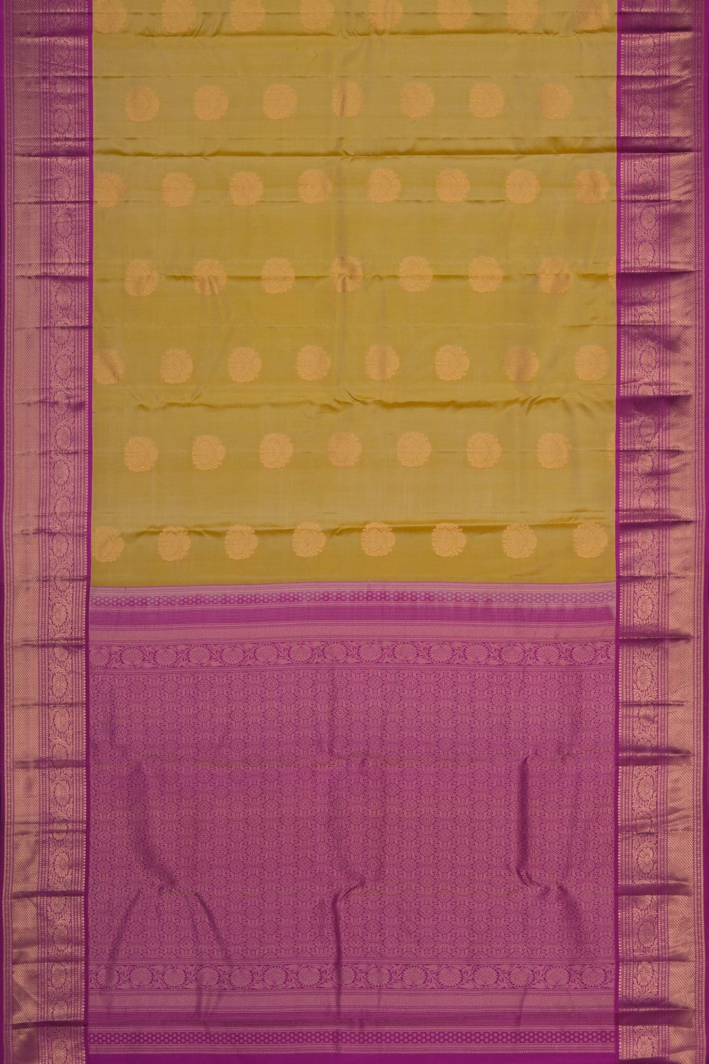Image of An Ivory Beige South Silk Saree