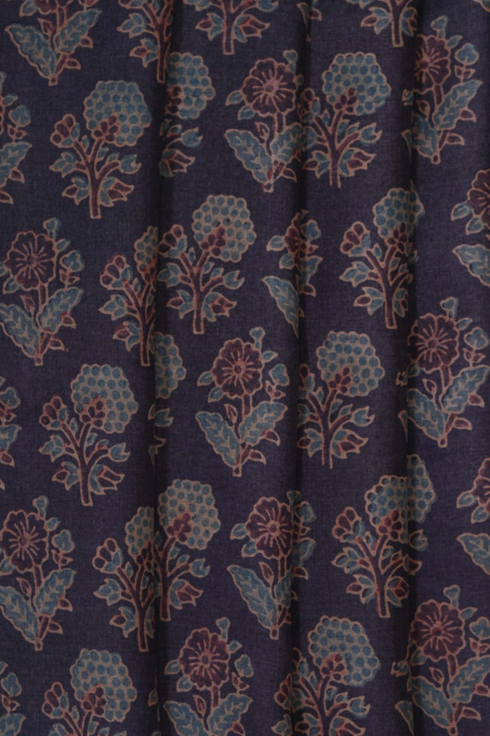 Image of Ajrakh Printed Desi Tussar Silk Saree