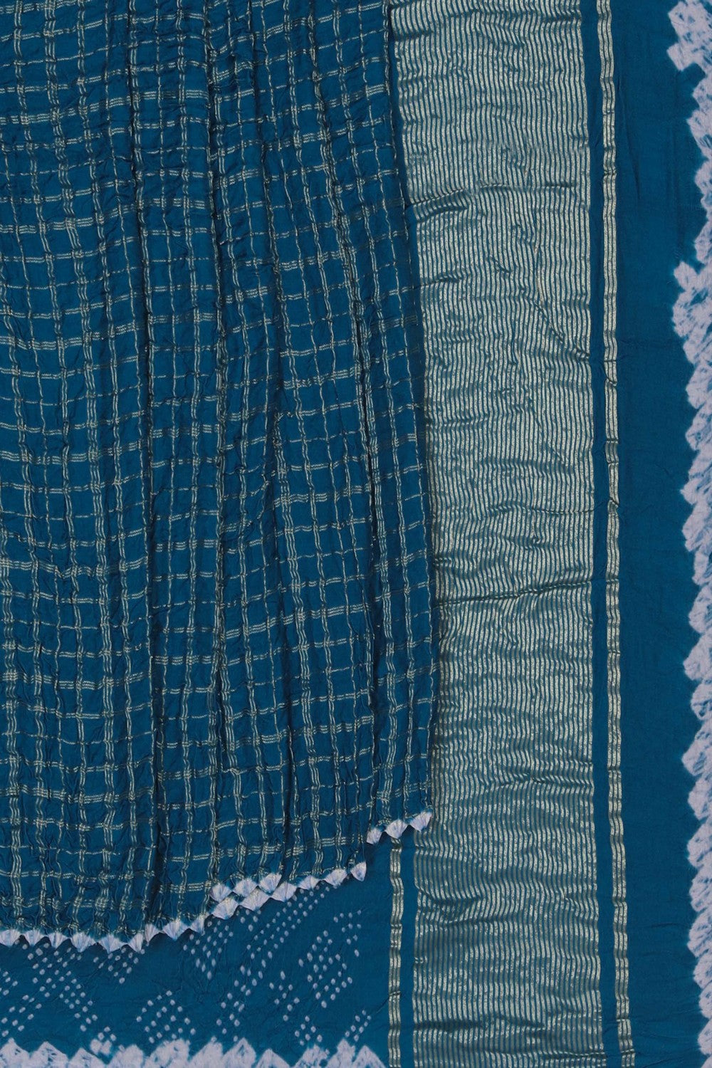 Image of A Blue Bandhani Saree