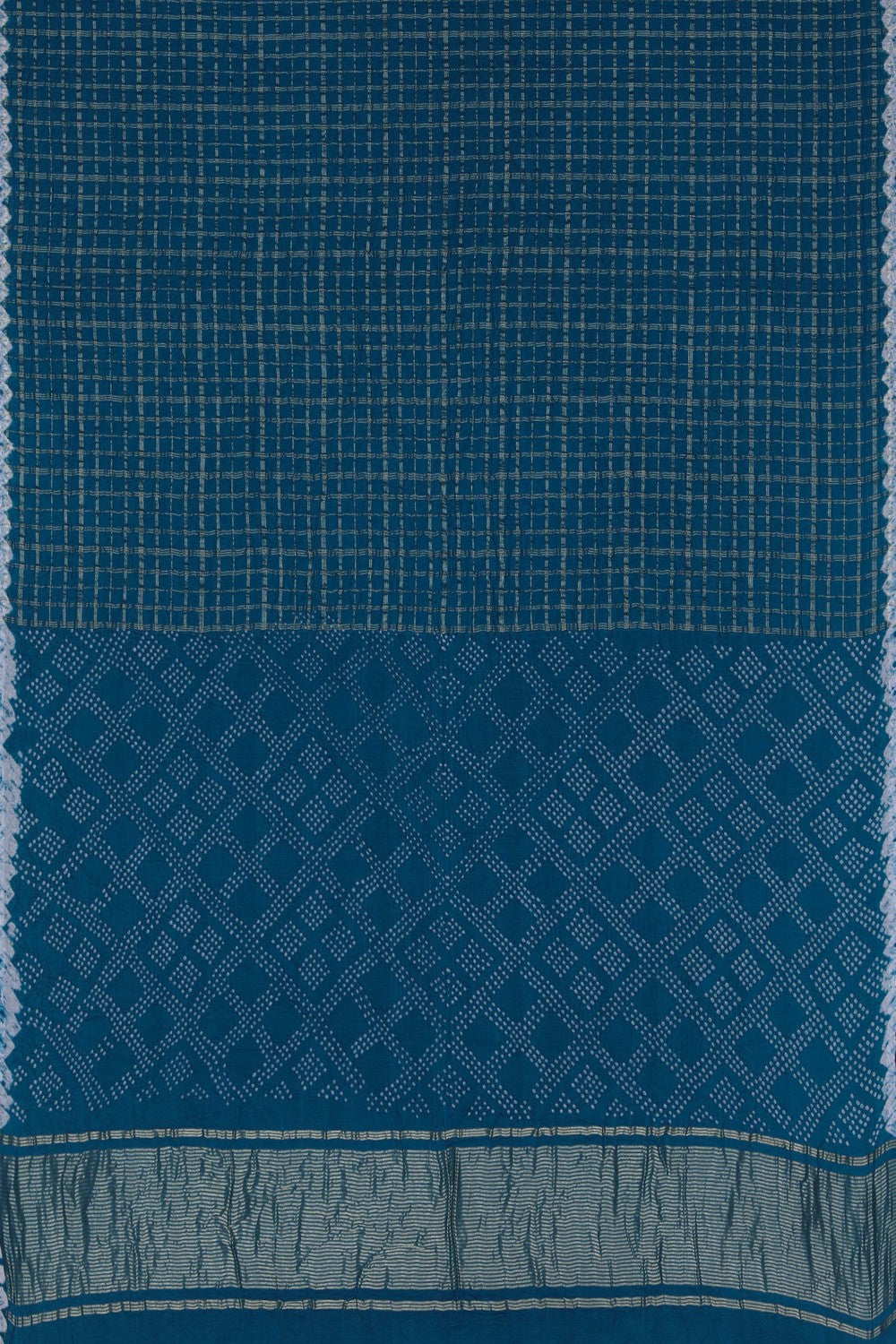 Image of A Blue Bandhani Saree