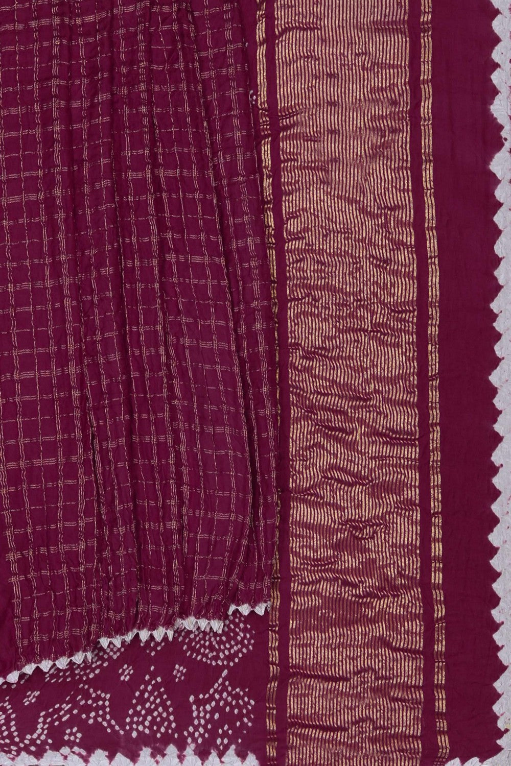 Image of A Red Bandhani Saree