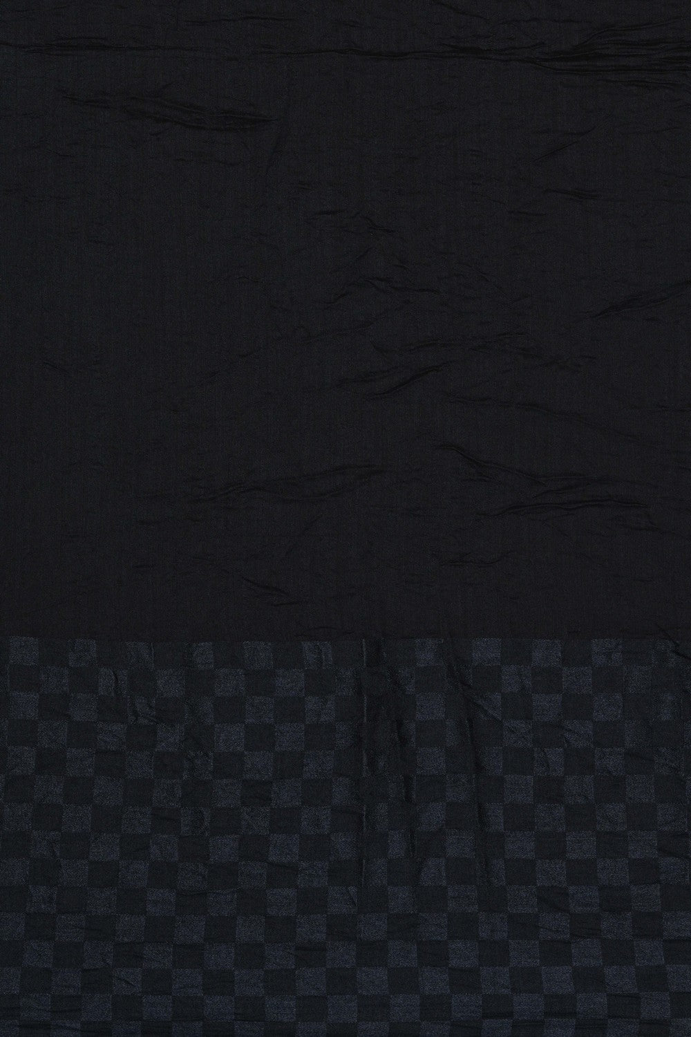 Image of A Black Desi Tussar Silk Bandhani Saree