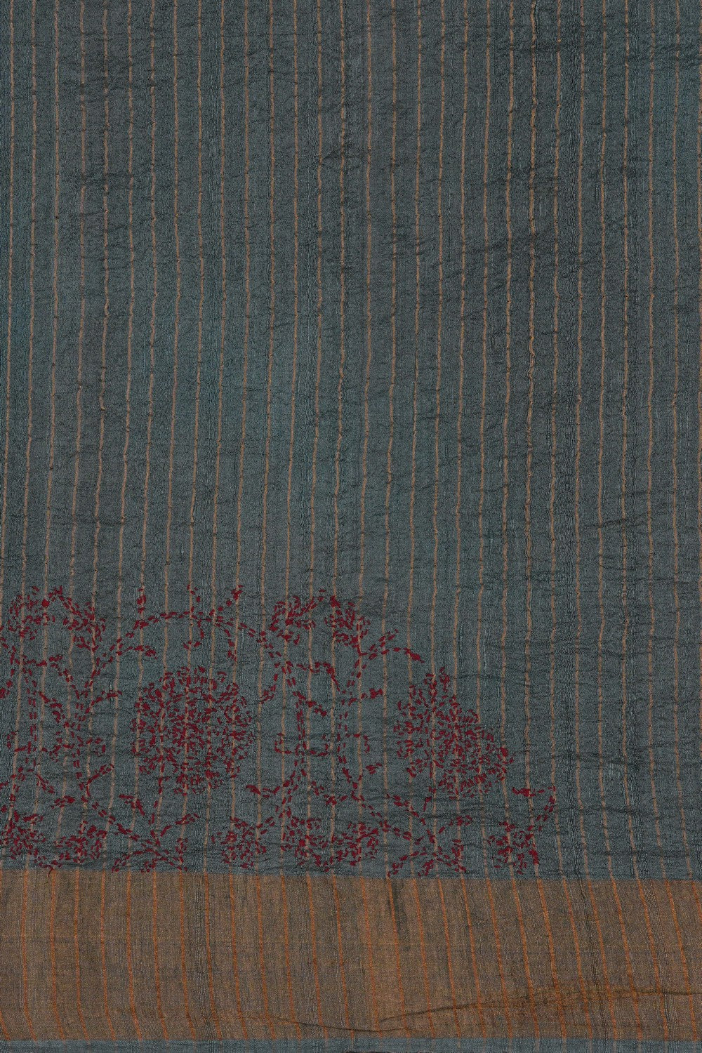 Image of Kantha Embroidered Bandhani Saree