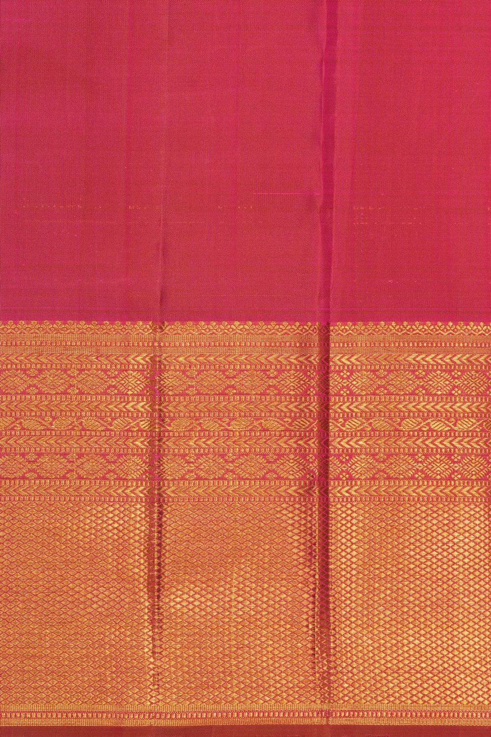 Image of Coral Pink Kanjivaram Brocade Saree