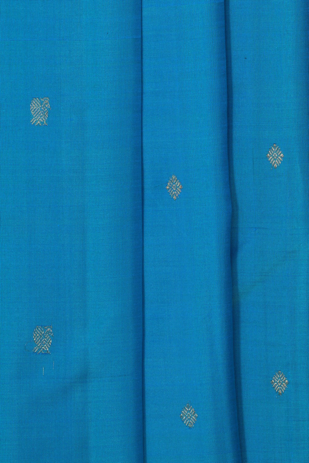 Image of A teal-blue Arani Silk Saree