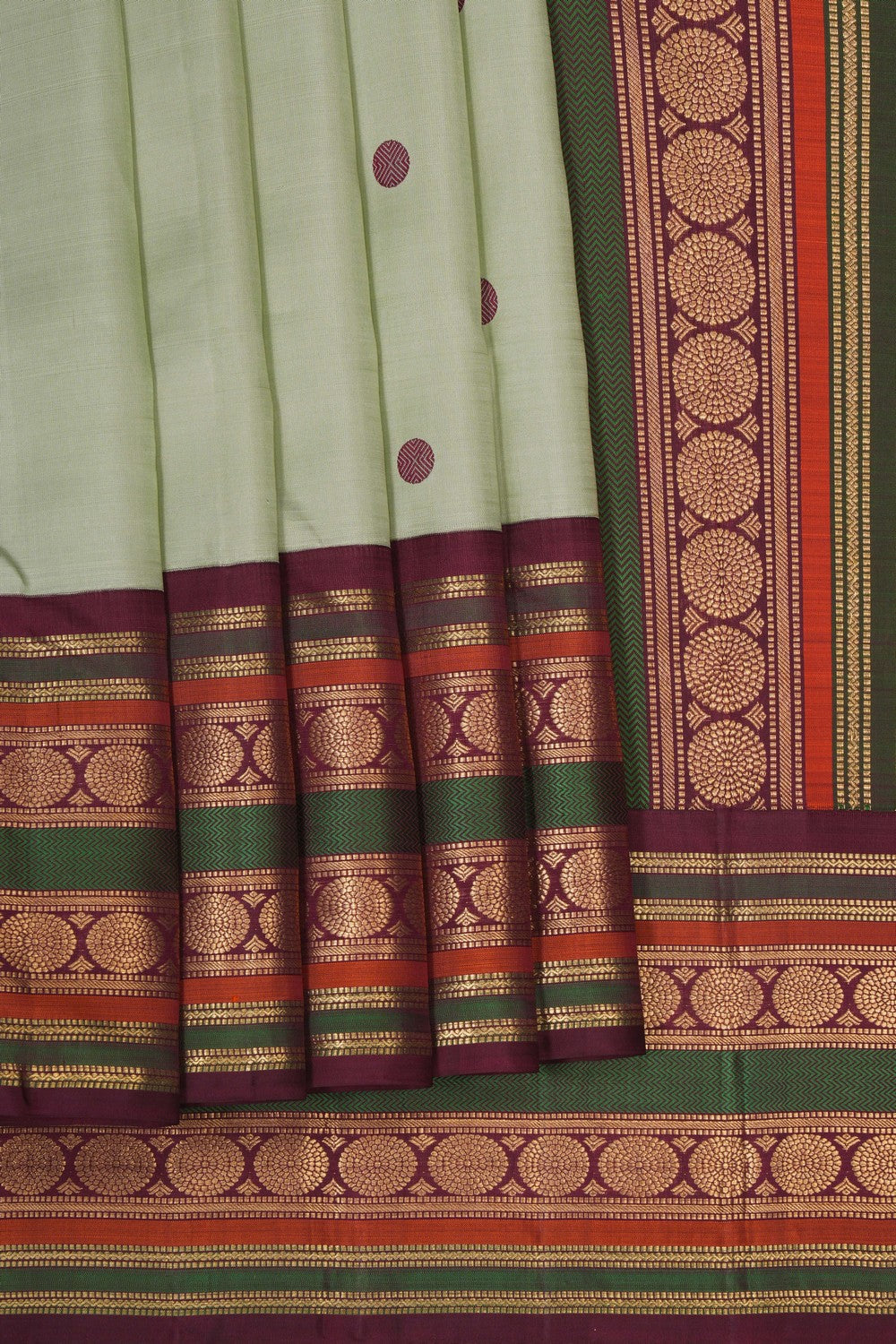 Image of Aqua Green Arani Silk Saree