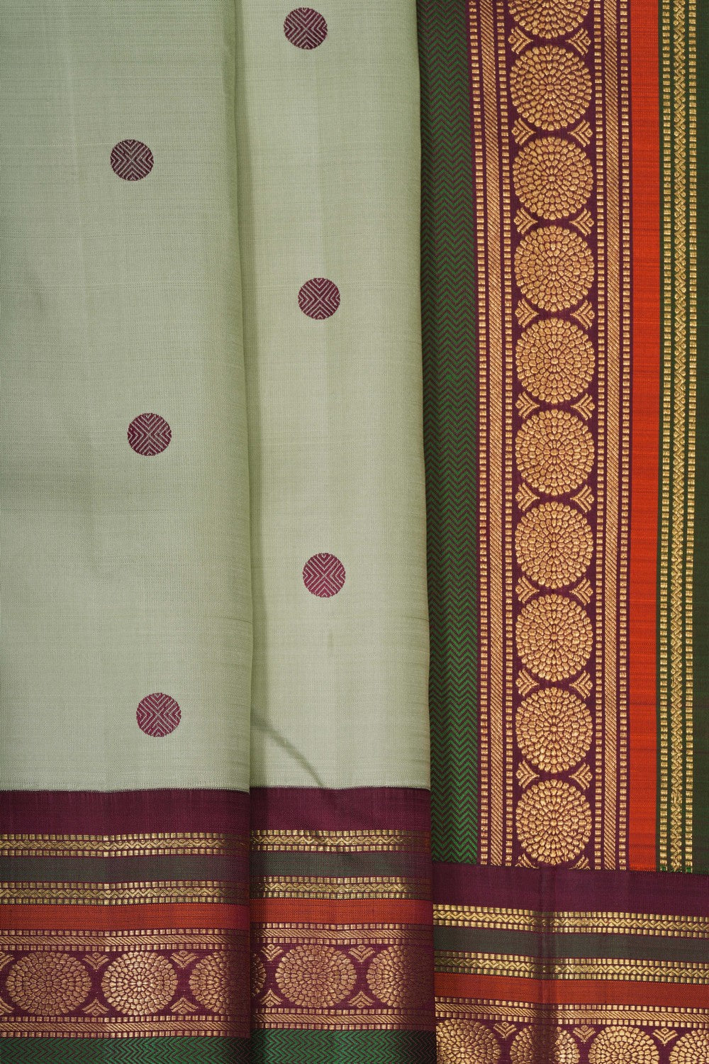 Image of Aqua Green Arani Silk Saree