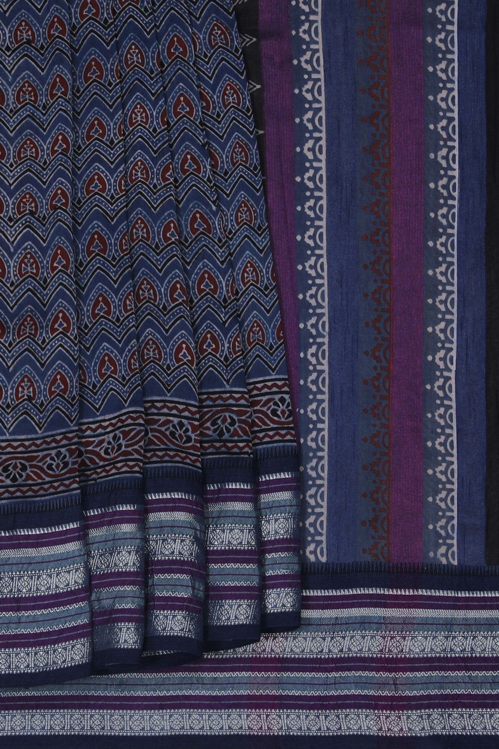Image of Ajrakh Printed Saree