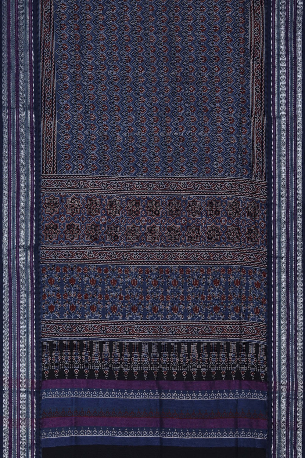 Image of Ajrakh Printed Saree