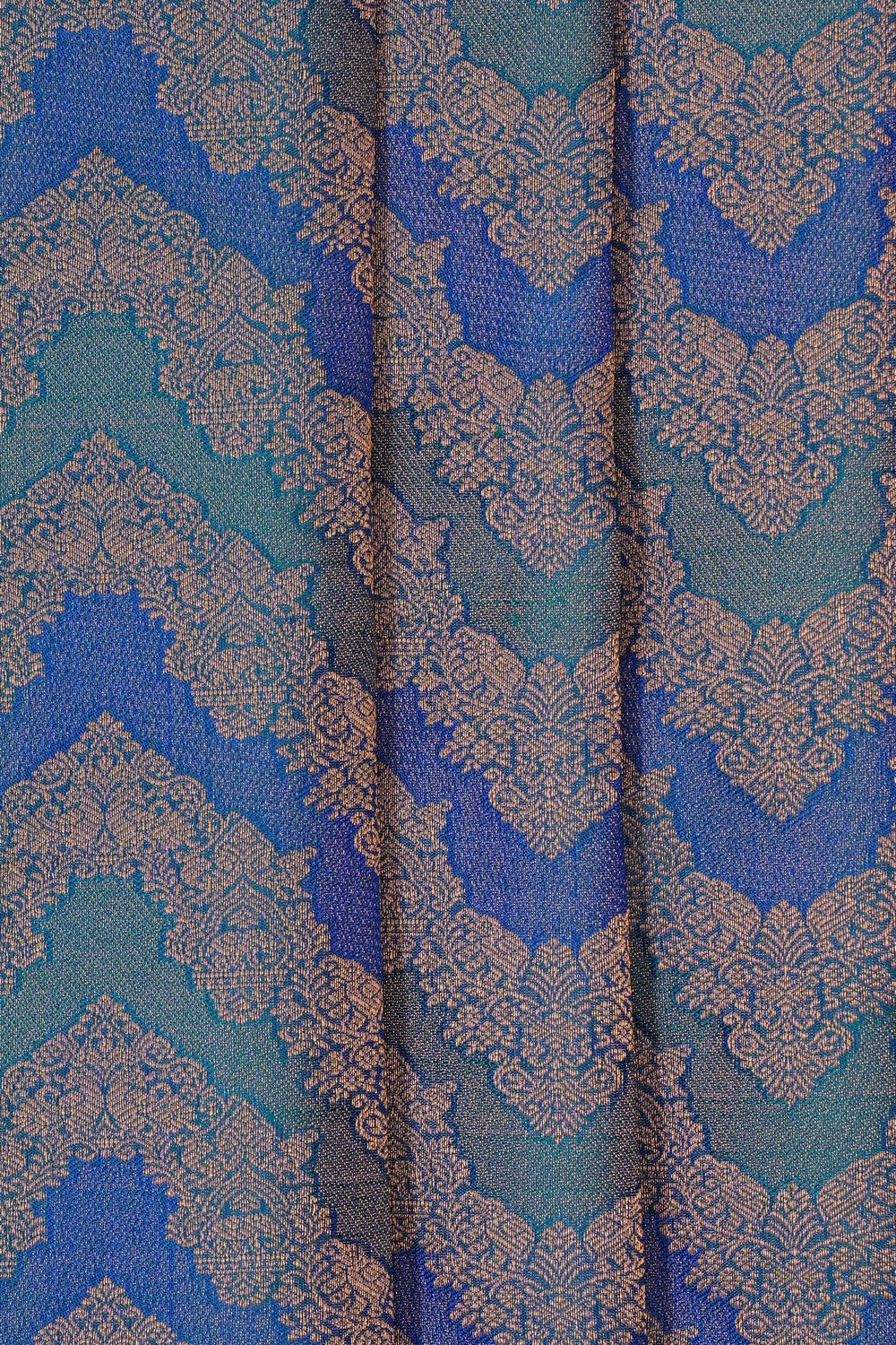Image of Blue Kanchipattu Brocade Saree
