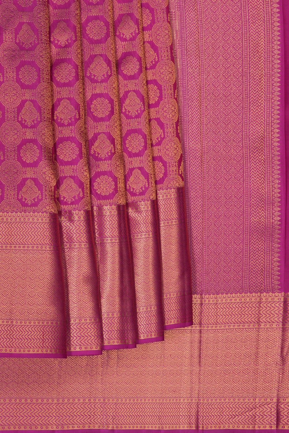 Image of Magenta Pink Kanchipattu Brocade Saree