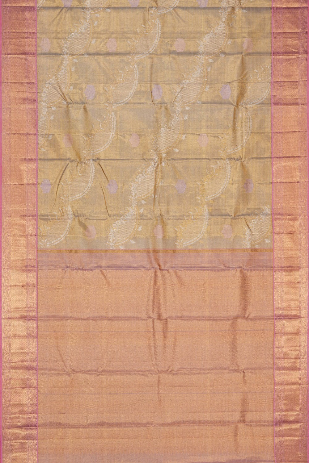 Image of Gold Tissue Brocade Arani Silk Saree